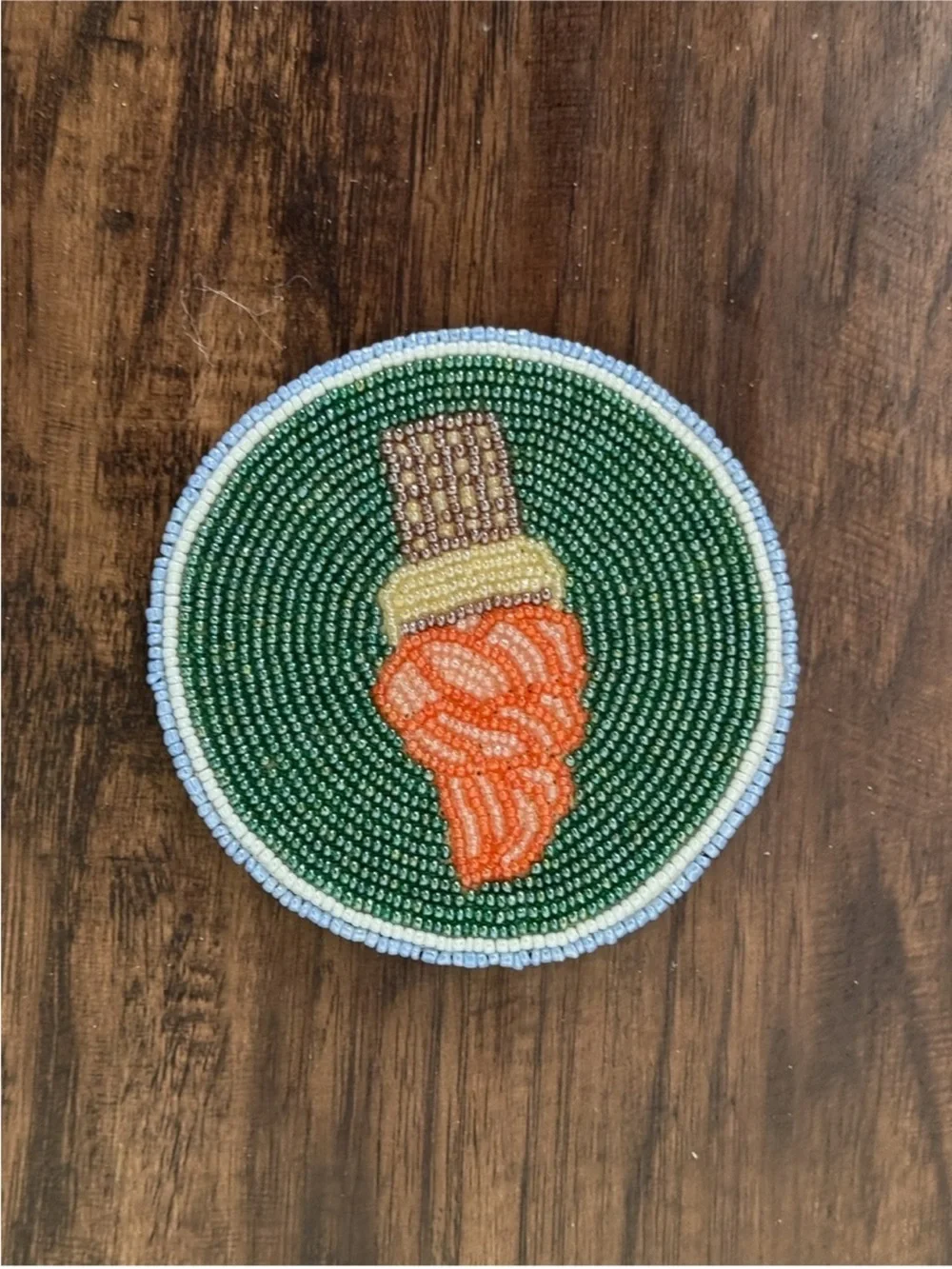 Anthropologie Fiona beaded  Ice Cream coaster
